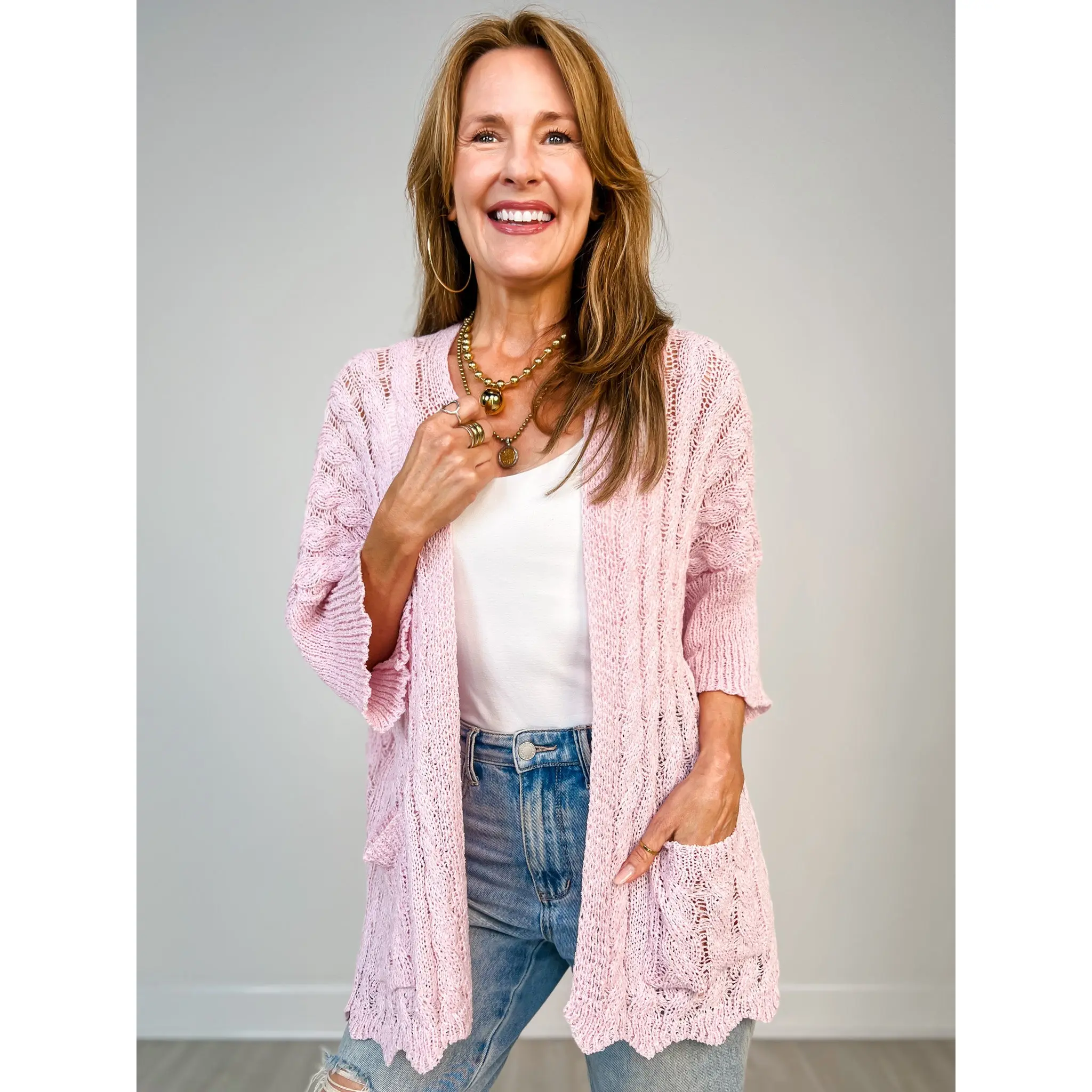 Short Sleeve Lightweight Crochet Cardigan Short Sleeve Lightweight Crochet Cardigan