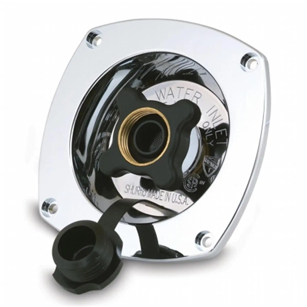 212 MAIN Shurflo Wall-Mount City Water Entry Pressure Reducer - Chrome Finish, 0.70 lbs