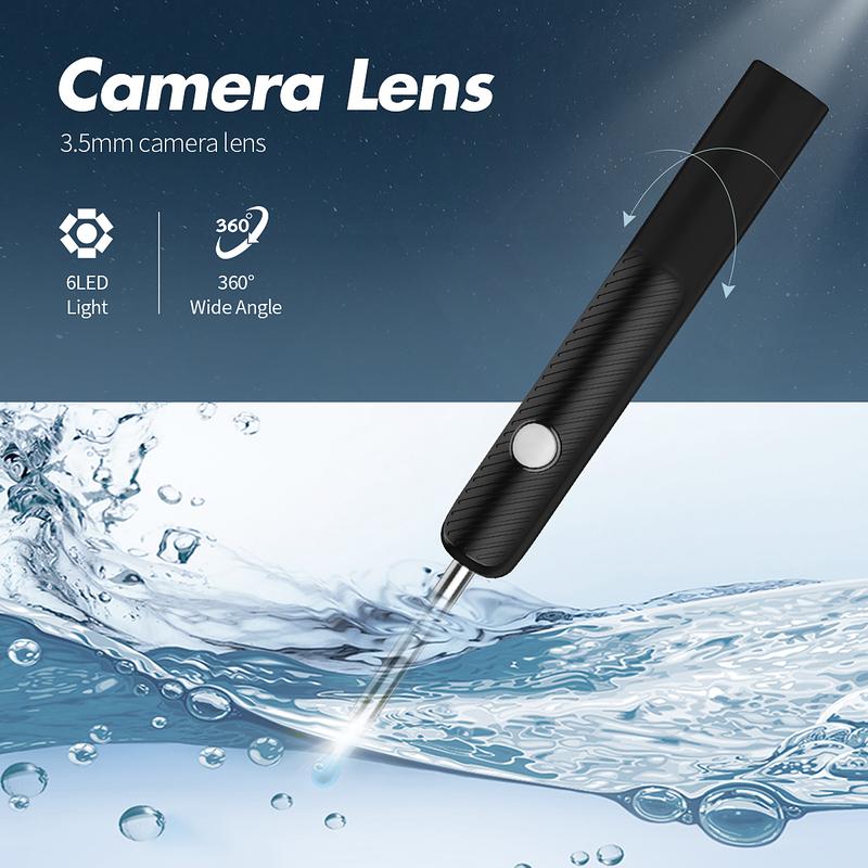 Wax Removal Kit Ear Cleaner with Camera Ear Scope Tweezers Visual Otoscope for Ear Nose Throat Examination Tool Family Use