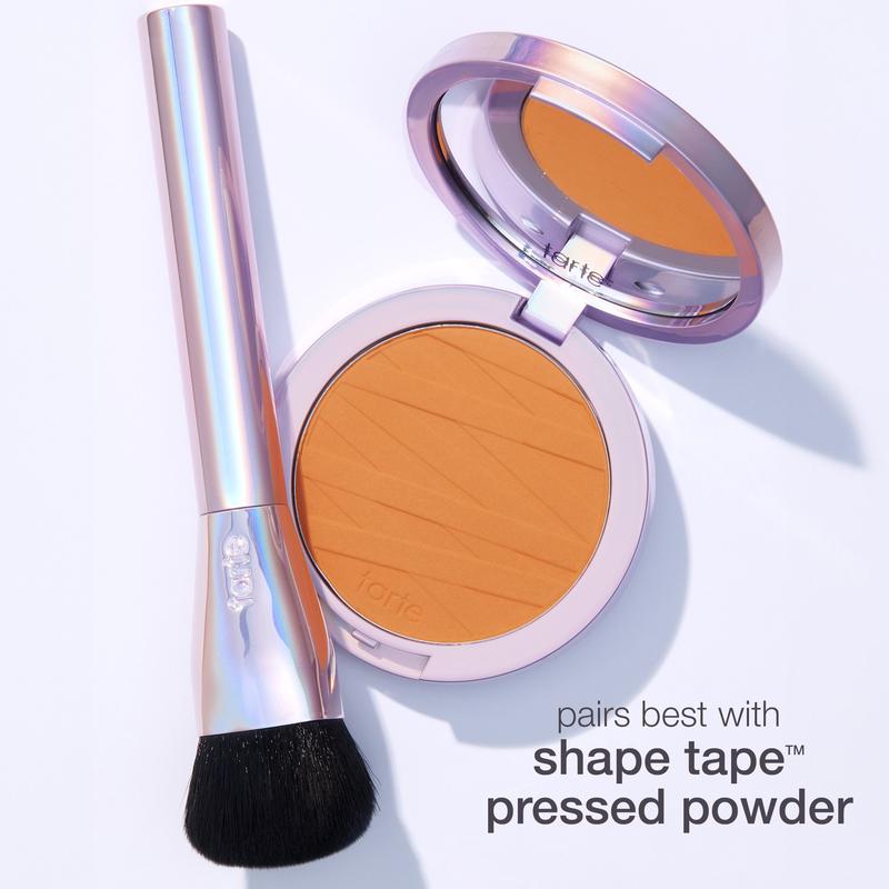 tarte shape tape powder foundation & brush duo - medium coverage, natural matte finish + foundation brush for flawless skin