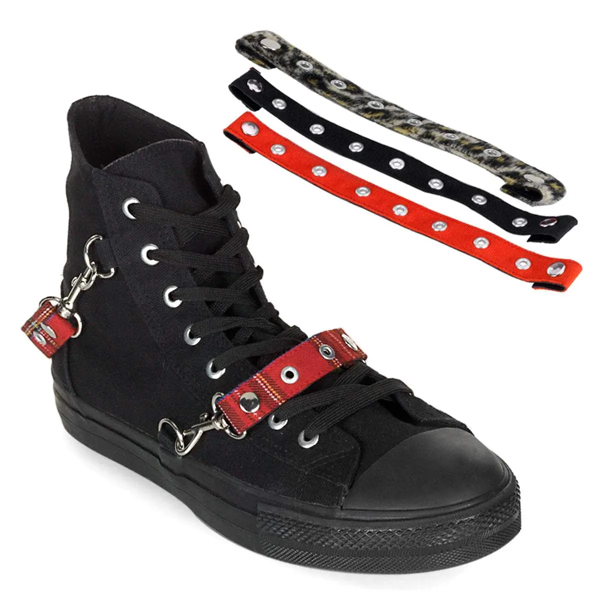 Demonia Men's Deviant-107 Black Canvas Sneakers