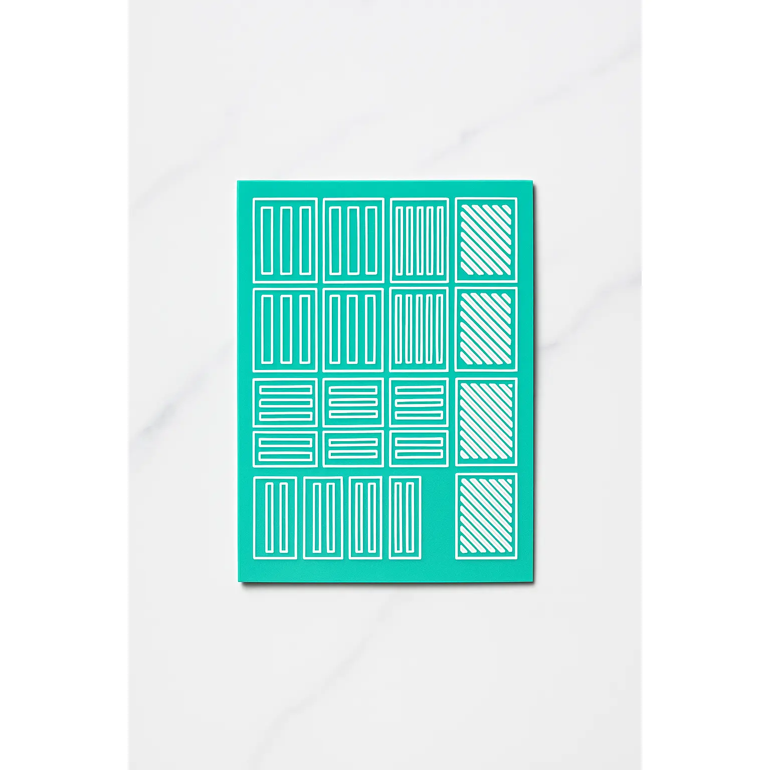 Airbrush Nail Art Stencils – Square Lines Bundle (Reusable Nail Stencil Set)