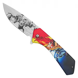 Flame vs Stripe Graphic Collectible – Anime Style Pocket Accessory – Unique Gift Idea – Display Piece