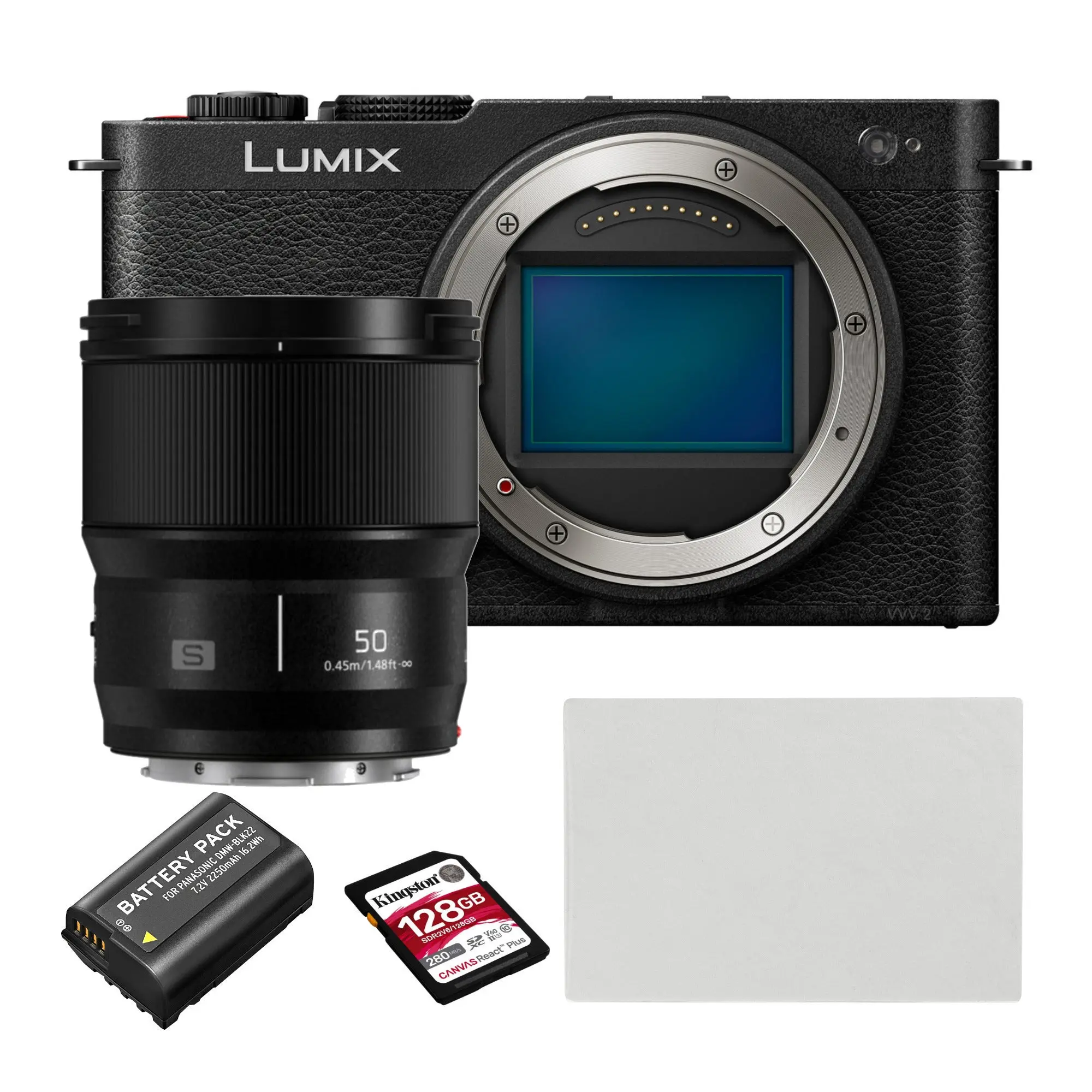 Panasonic LUMIX S9 Full Frame Digital Camera Body - L-Mount, Phase Auto-Focus, Compact, Durable, 2250mAh Battery, Micro-SD Memory Card Compatible, LUMIX S Lens Bundle, Splash Resistant