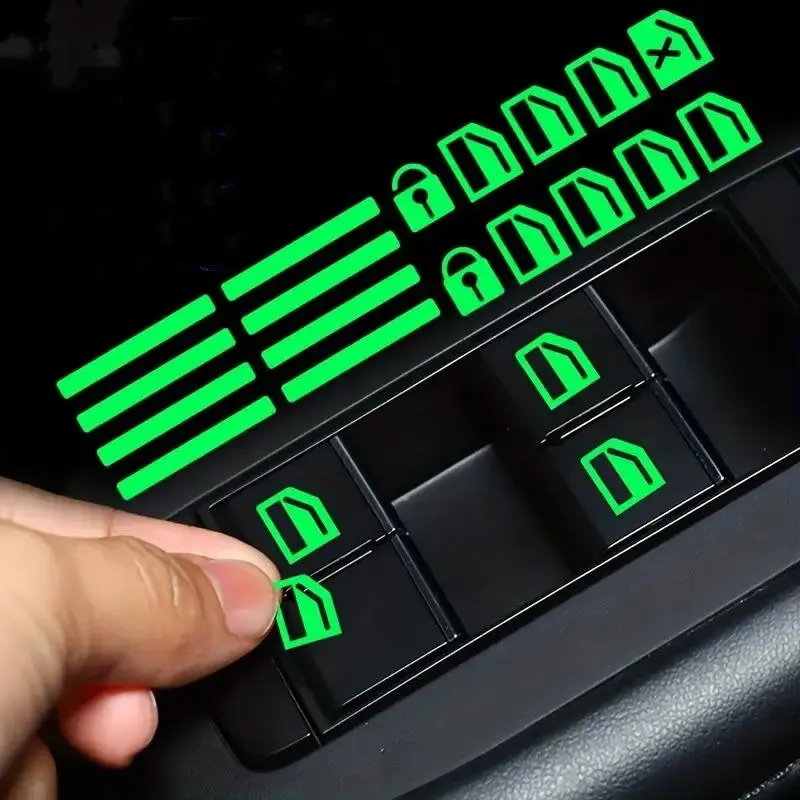 Car Luminous Button Sticker, Interior Decorative Decal, Cute Car Accessory for Car Interior Decoration, Car Accessories Cute