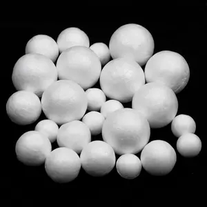 24 Pcs Craft Foam Balls, 3 Sizes White Foam Craft Balls Polystyrene Craft Balls for DIY Craft Art Holiday Household School Projects and Party Decoration