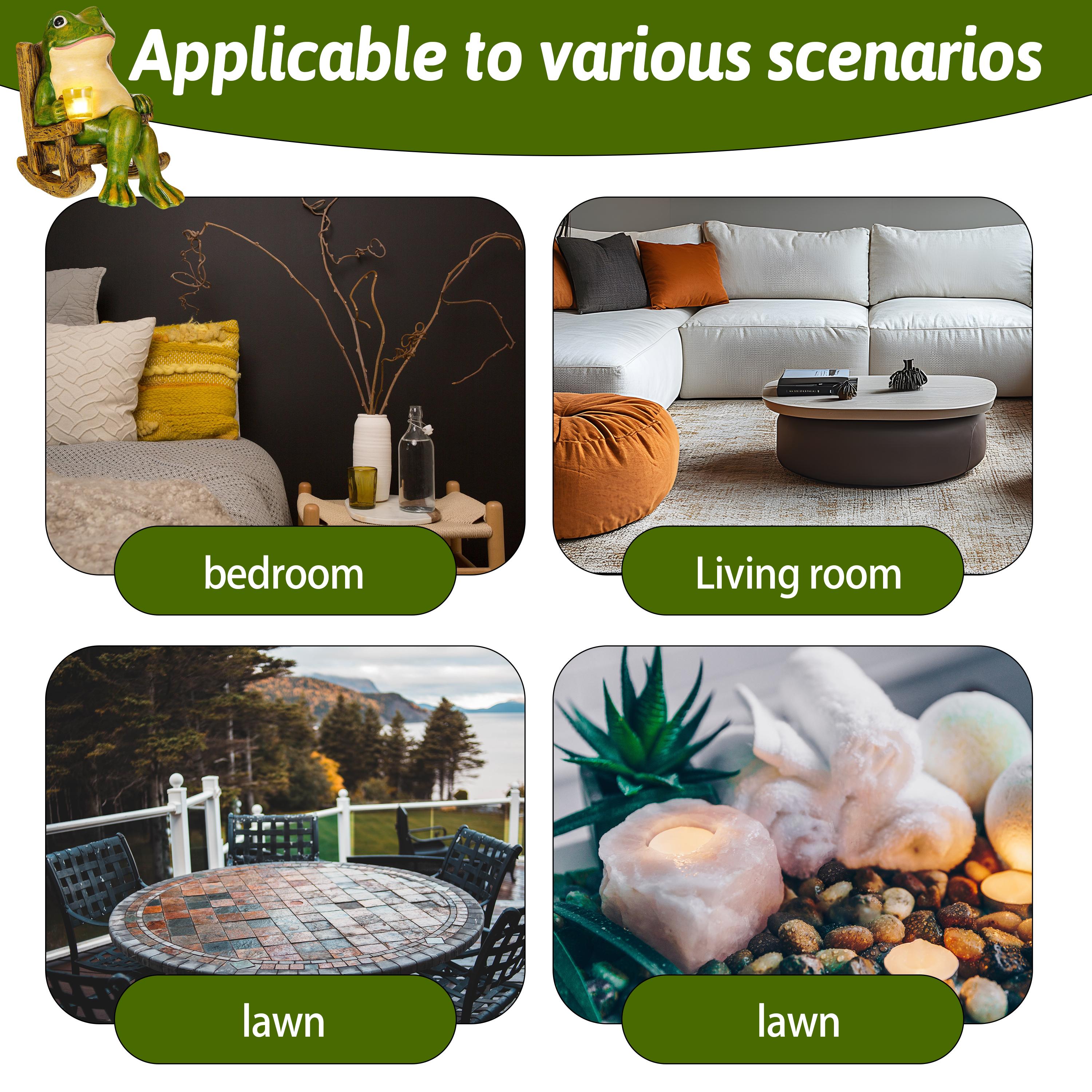 Solar-Powered Frog Toy Night Light, Outdoor Cute Statues Decor - Easy To Insall Durable Home Decor Frog Decor LED Lights for Boys & Girls Perfect Holiday Gift