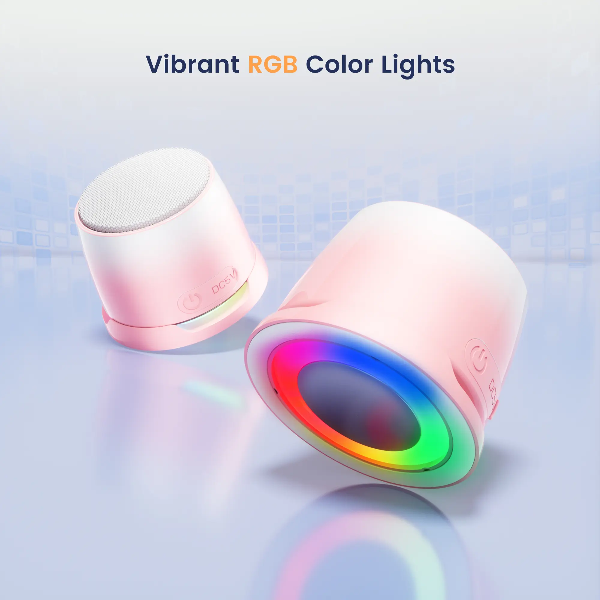 3-in-1 Magnetic Bluetooth Speaker Wireless Charger & Phone Stand, 100dB Stereo Sound RGB Lights, Ultra Portable 2.85oz Mini Speaker for iPhone 16/15, MagSafe Compatible, Desk Setup
