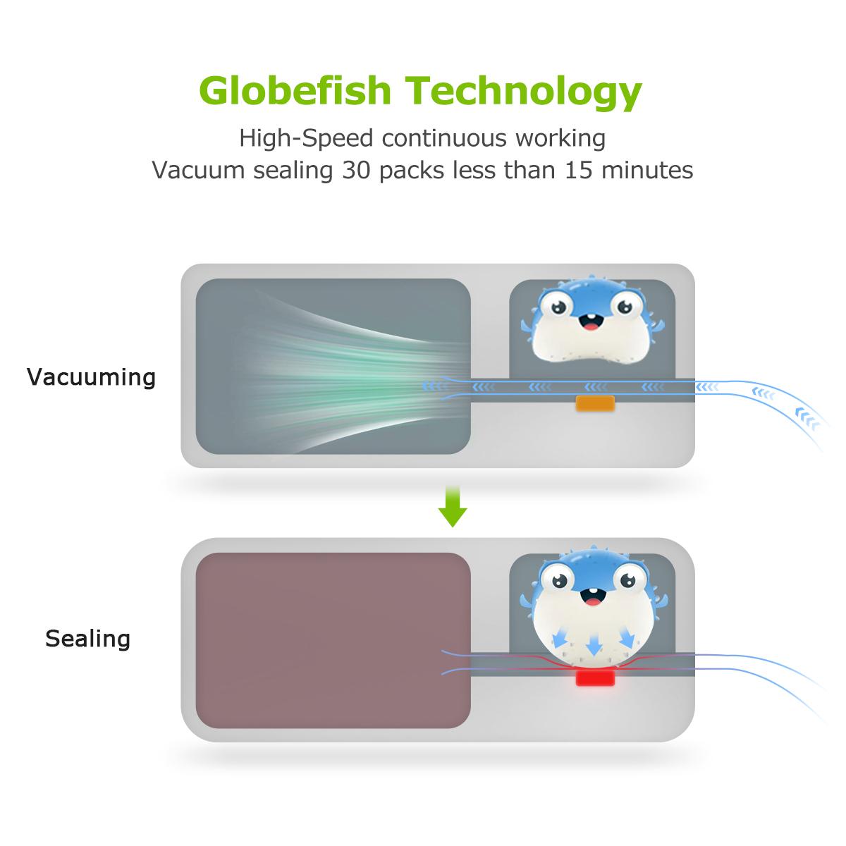 Bonsenkitchen Vacuum Sealer Machine with 40 Bags | Compact Food Sealer for Kitchen Storage & Meal Prep | Multiple Modes​​ | External Vacuum System, Silver​​