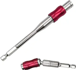 2Pcs 1/4" Hex Magnetic Pivot Drill Bit Holder, 88mm+145mm, 20° Angle Extension for Tight Spaces