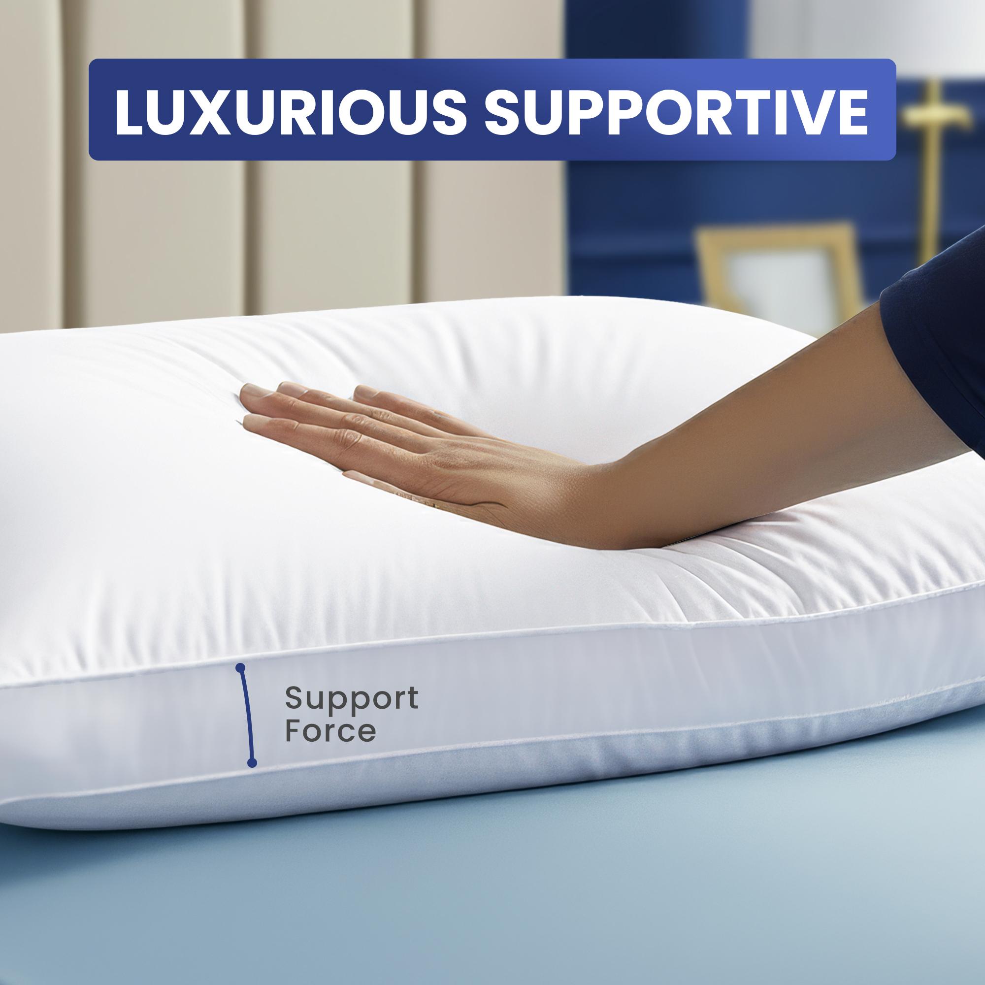 Utopia Bedding Gusseted Bed Pillows (4 Pack) - Hotel Quality Cooling Pillows for Sleeping, Side & Back Sleepers - King/Queen Size, White