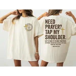 Need Prayer Tap My Shoulder Shirt, Christian Sweatshirt, Hoodie, Bible Verse Tee, Christian Gift , Unisex Sweater Pullover Tee