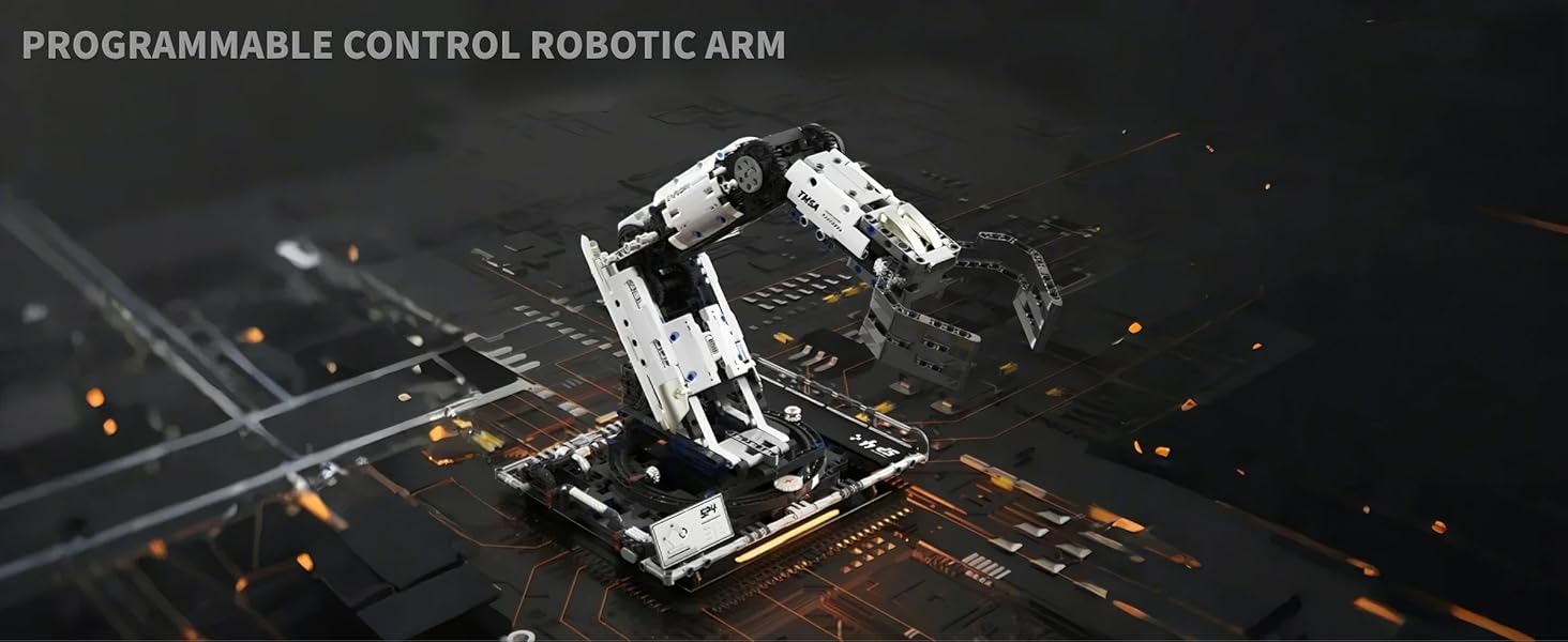 Mechanical Technical Arm Building Blocks Set - Remote Control 8-Way STEM Educational Toy Easter Gifts for Kids, Technic Robotic Arm Set for Boys Girls & Adults 8-14 (784 Pieces)