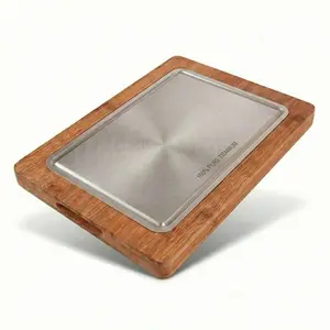 Raw Meat Prep Cutting Board – Pure Titanium & Moso Bamboo Dual-Sided Board – Non-Porous, 16”