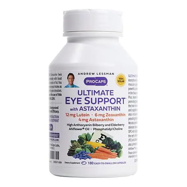 Andrew Lessman Ultimate Eye Support with Astaxanthin - 180 Capsules