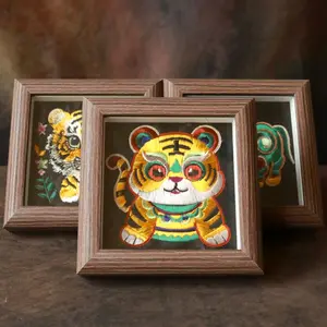 Embroidtale Chinese Zodiac Animal – Embroidered Fabric Art with Frame