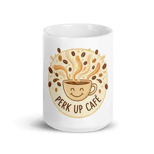 White glossy mug