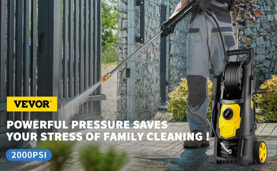 VEVOR Electric Pressure Washer, Various specifications, Max 1.76 GPM Power Washer, 5 Quick Connect Nozzles, Foam Cannon, Portable to Clean Patios, Cars, Fences, Driveways, ETL Listed