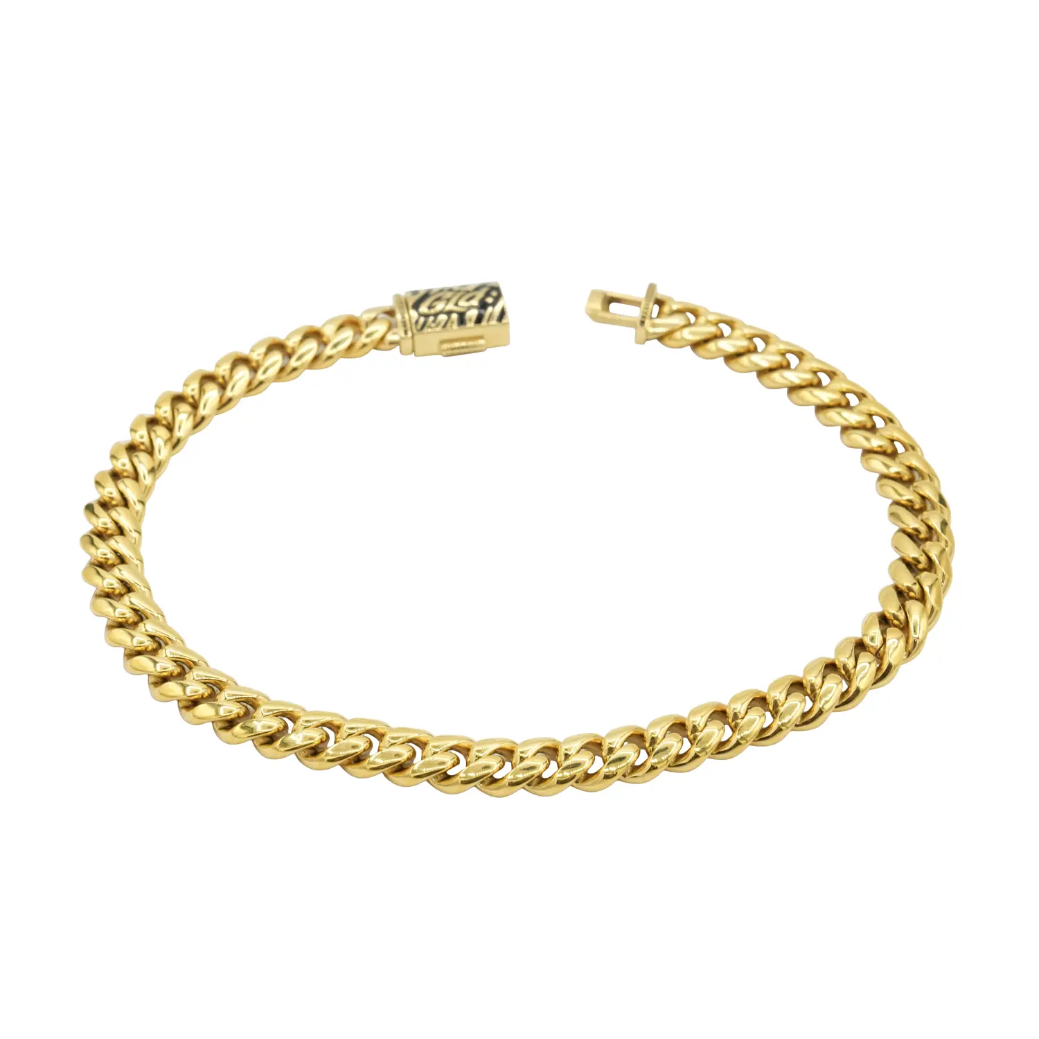 GLD Cuban Link Bracelet 5mm width | 18k Yellow Gold Plated, 7"-9" lengths Classic & Bold - Lifetime Guarantee, Perfect Gift