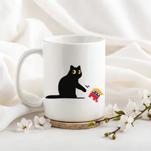 [Sale Up To 40% + Freeship] Jesus and Cross Hole Wall Cracked Mug Wrap 11oz & 15oz Mug