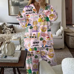 Golden Girls Pajama Set, Stay Golden Sleepwear, Shady Pines Pajamas, Funny TV Show PJs, Cozy Gift for Mom, Grandma, Girlfriend