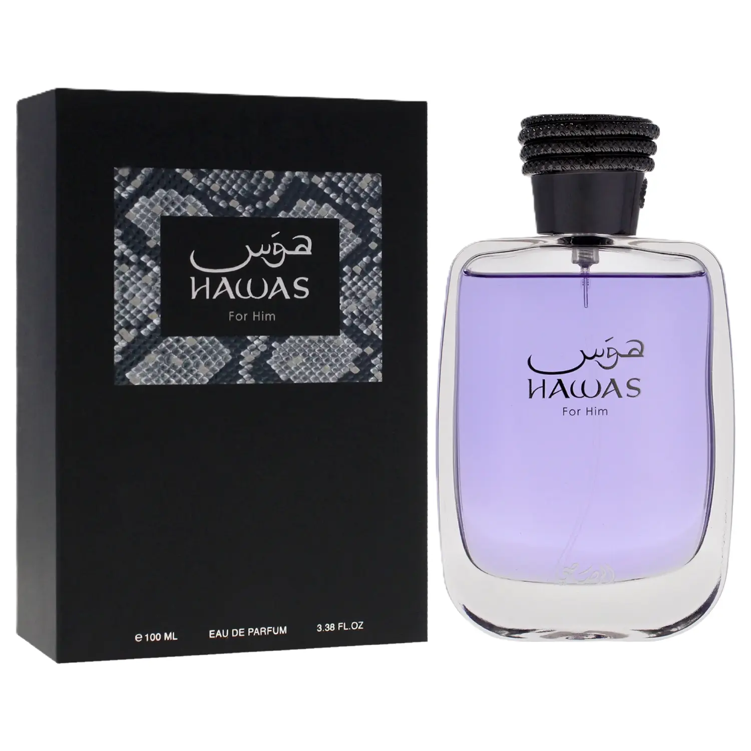 Rasasi Hawas for Men Eau de Parfum Spray, 3.4 Ounce