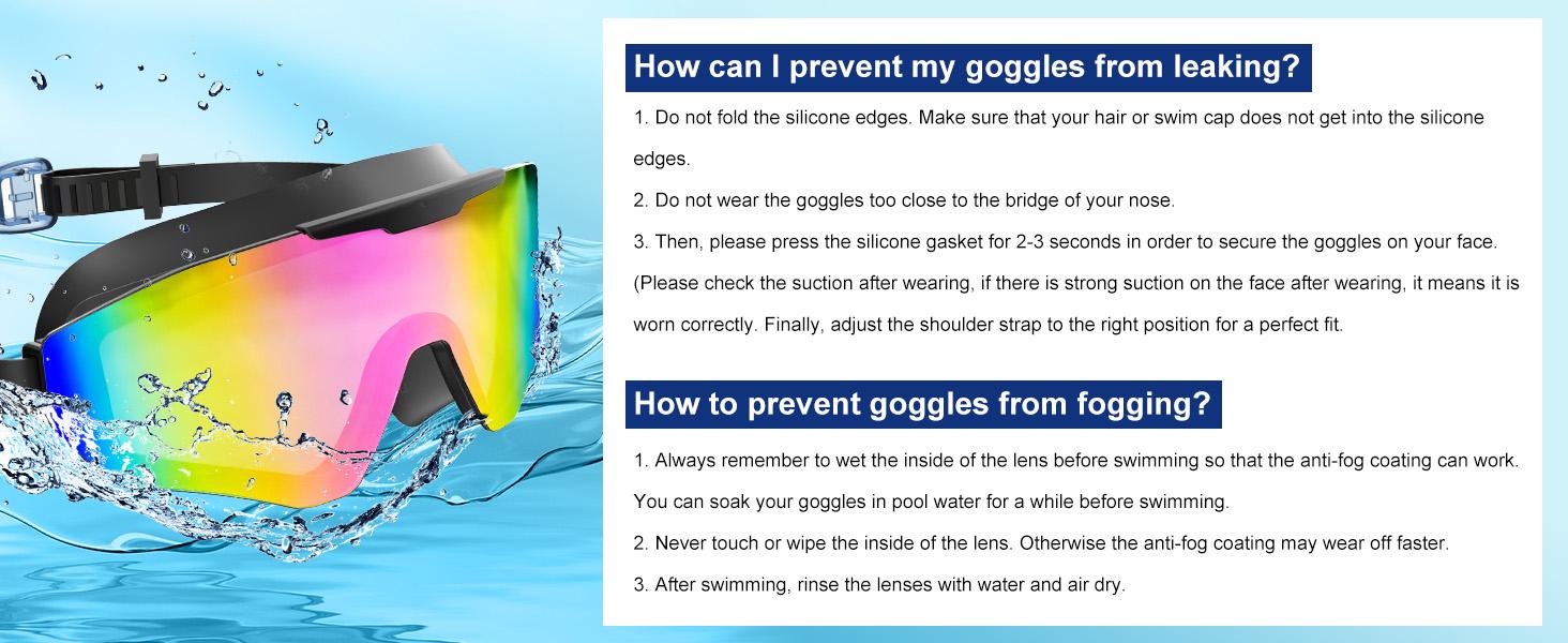 Viyawise Swim Goggles for Adults & Kids - Anti-Fog Full-Coverage, 3-Color UV Lens, Waterproof Earplugs & Nose Clip, Fit Outdoorfun Viyawise Swim Goggles for Adults & Kids - Anti-Fog Full-Coverage, 3-Color UV Lens, Waterproof Earplugs & Nose Clip, Fit Outdoorfun