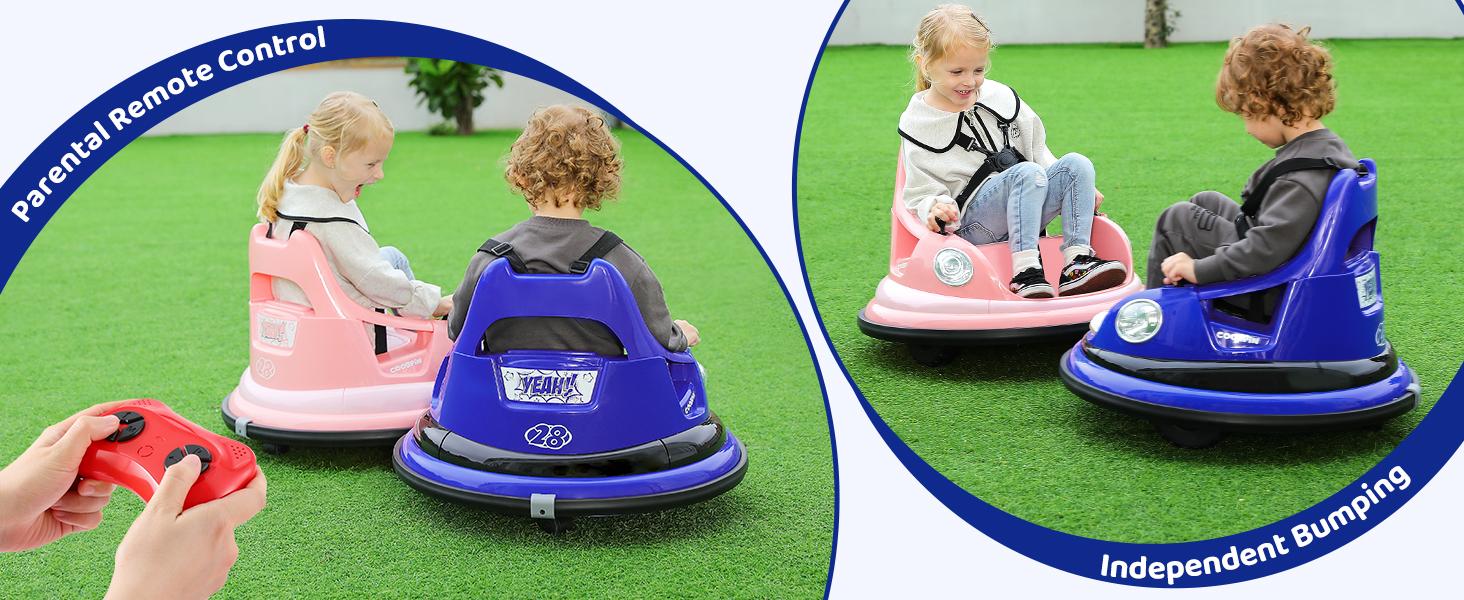 Dripex 12V Bumper Car for Toddlers, Kids Electric Ride-On Toys W/Remote, 2 Speeds, 360° Spin, LED Lights, Music & DIY Stickers, Gift for 3-6 Boys Girls Dripex 12V Bumper Car for Toddlers, Kids Electric Ride-On Toys W/Remote, 2 Speeds, 360° Spin, LED Lights, Music & DIY Stickers, Gift for 3-6 Boys Girls