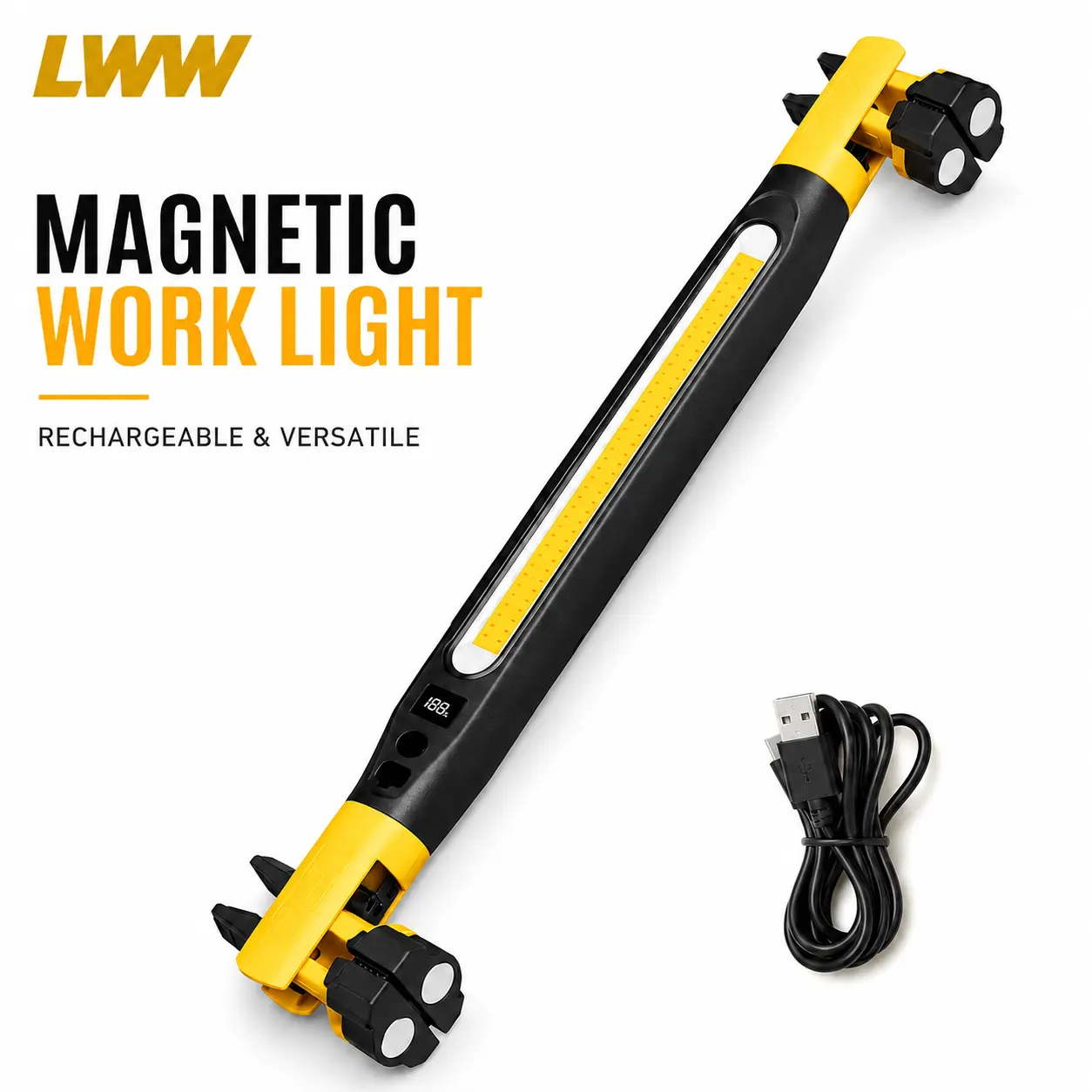 LWW 2026 New Magnetic Under Hood LED Work Light, Rechargeable Mechanic Work Accessory Bar for Car Repair, Garage Use with Cars Compatibility, Work Accessories,car accessories