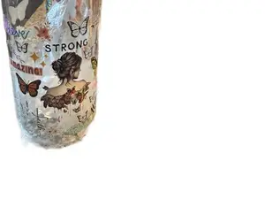 16 oz Glass Tumbler with Bamboo Lid & Plastic Straw Reusable Fashionable Design for On-the-Go Drinks Hand Wash Only Clear View Natural Touch Complete Drinking Solution