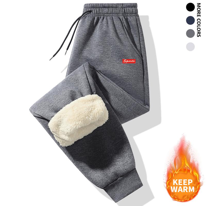 Men's Winter Fleece-LinedThermalSweatpants,Outdoor Sports Fashion VersatileCasualPants, Men'S Thermal Joggers
