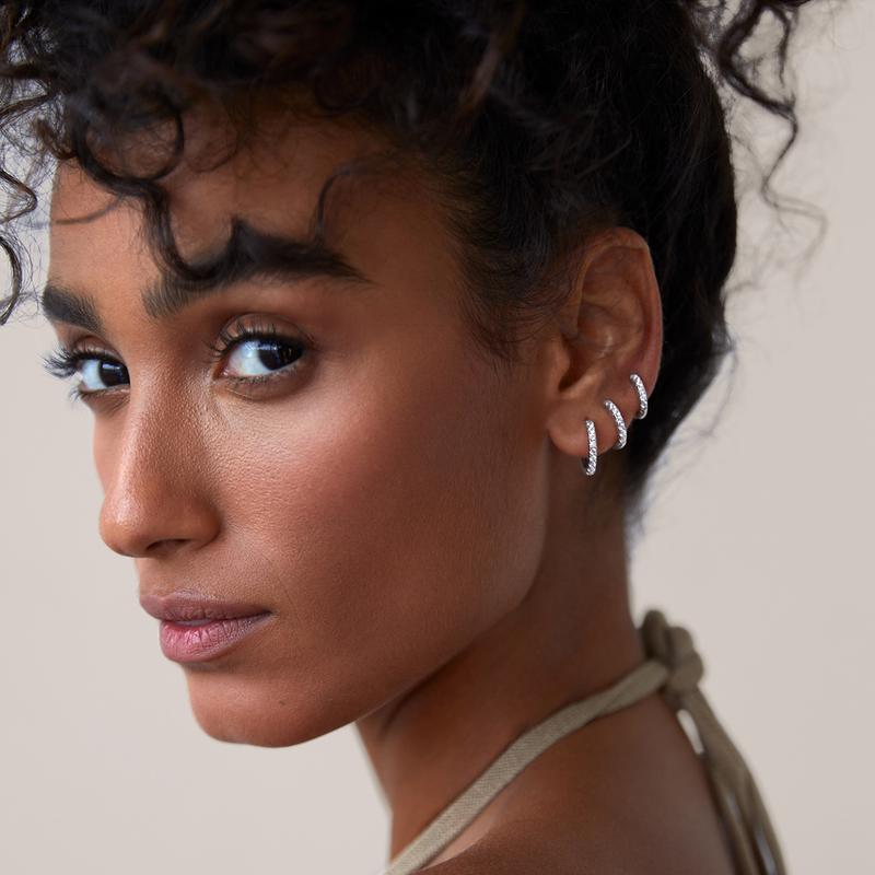 PAVOI 18K Gold Plated 925 Sterling Silver Post 3-Pair Small Gold Hoop Earrings Set | Mini Cartilage Helix Huggie Hoop Pack for Women Men 8mm 10mm 12mm