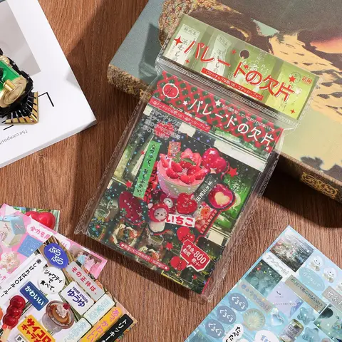 45 Sheets Japanese Manga Style Sticker Book 800+Pcs Heisei Retro Romantic Memory Series Manga Books Style Korean Sticker Aesthetic Japanese Stickers Book for Adults Valentine Gifts