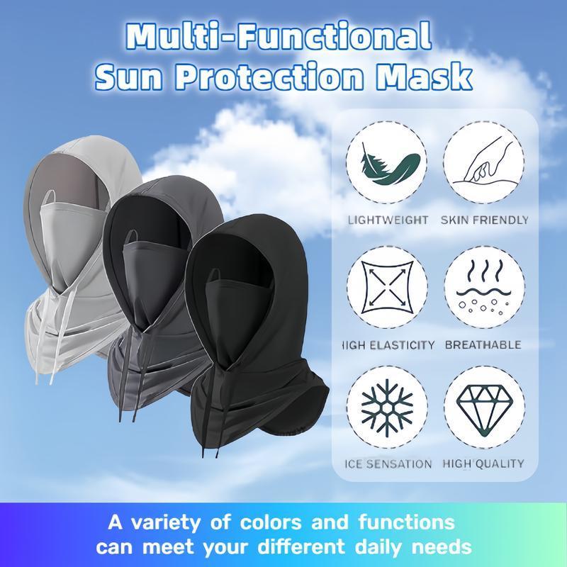 3PCS UV Protection Balaclava Face Mask, Breathable Neck Gaiter for Cycling, Motorcycle, Fishing, Running & Outdoor Sports