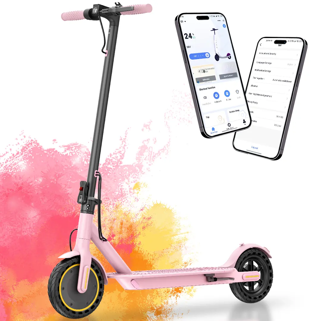 Multifunctional Motorized Scooter for Adults - Rechargeable, Foldable, Lightweight Body, 350W Motor, 8.5" Solid Tires, 19 MPH Top Speed, 16 Mi Max Range, Dual & Front Braking, LED Display, LED Lights, Urban Riding Daily Commute Scooter, Motorized Scooters