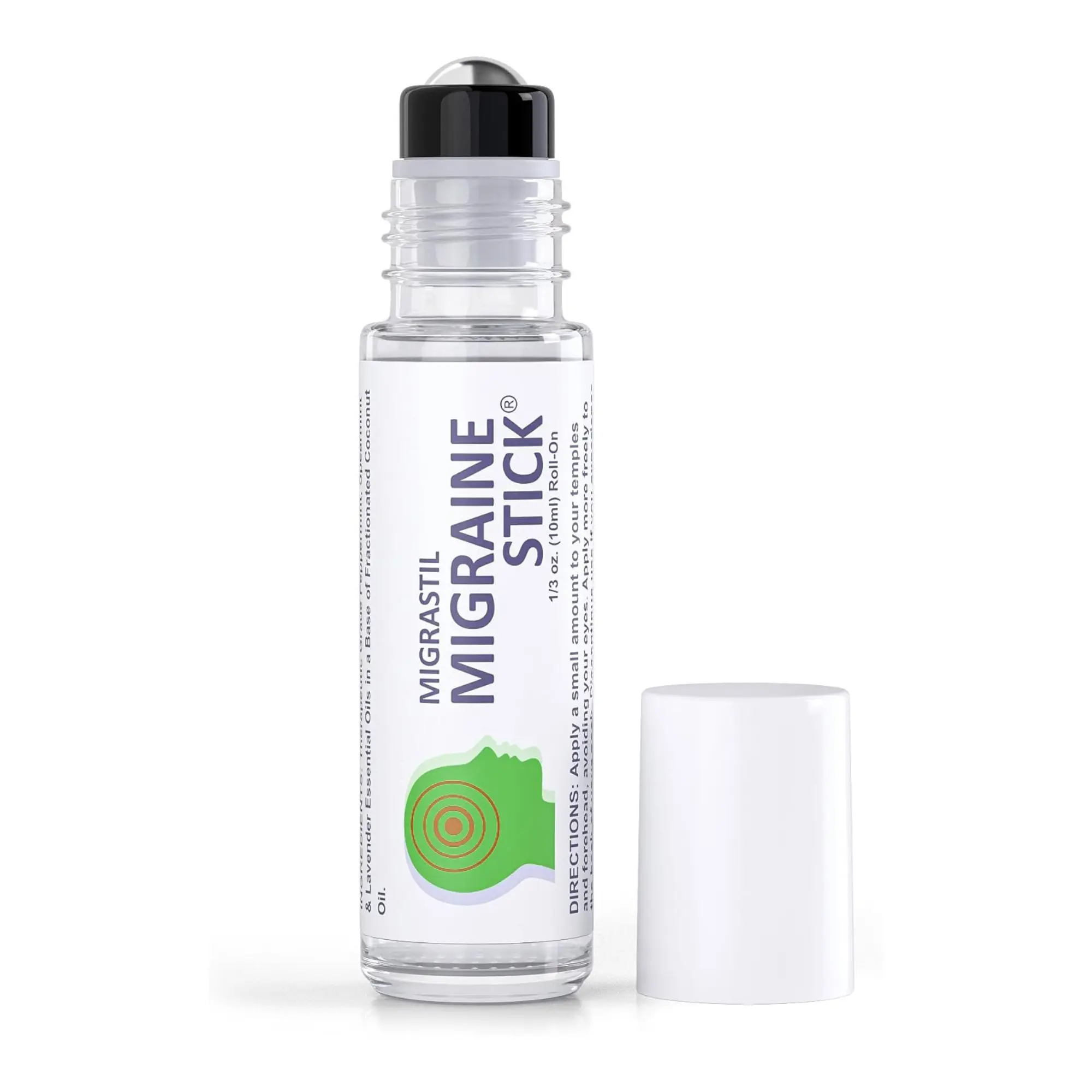 Migrastil Stick Aromatherapy Roll-On, Cool and Soothing Peppermint Essential Oil. HSA/FSA Eligible.  Natural and Healthy Solution for Head and Neck Discomfort Body Care
