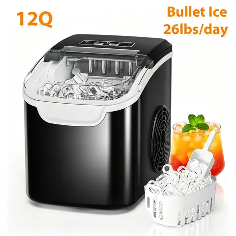 Xbeauty Compact Countertop Bullet Ice Cubes Maker - 18lbs/day or 26lbs/day Output, Simple Controls, Versatile Use in Any Setting, Multiple Colors, Simplify Your Ice Needs for Kitchens, Offices