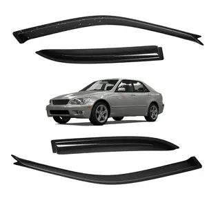 Tape-on -For Lexus IS300 4 Door 2001-2005 Window Visor-Black# Rain guard# Rainproof#Sun Shade#UV Protection# Easy-Install # Vent Shades# Car Windshield# Car Weather Shields# Wind Deflector