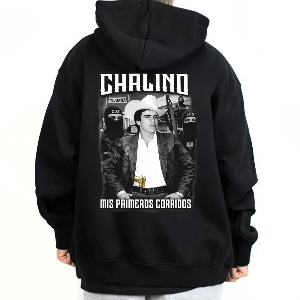 Chalino Graphic Hoodie Sweatshirt - Casual Menswear, Oversized Tops, Chicanos Cholo Mexican Streetwear Fabric Clothing