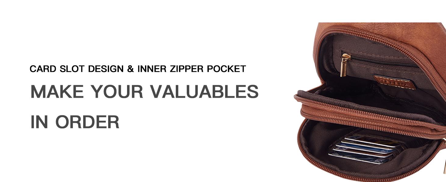 Telena Sling Bag for Women Crossbody Fanny Packs for Women Leather Sling Chest Bag with Adjustable Strap Sling Purse