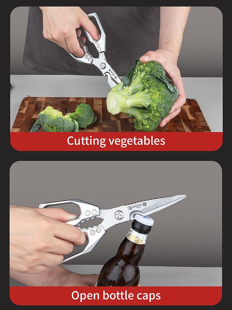 2-Pack Heavy Duty Kitchen Scissors – Stainless Steel, Rust-Resistant, Comfortable Grip for Daily Cooking