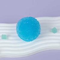 Mochi Ball Macaron Blue(Sorbet Feel,Crunchy Sound)