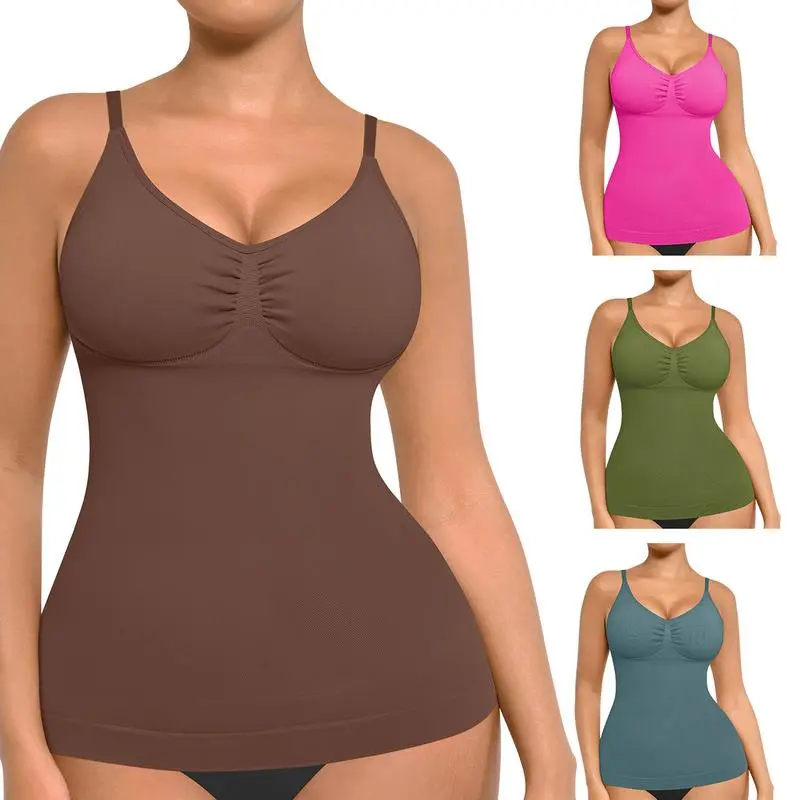 FeelinGirl Women's Shapewear Tank Top with Seamless Camisole Bodysuit  Comfort Fabric Spandex