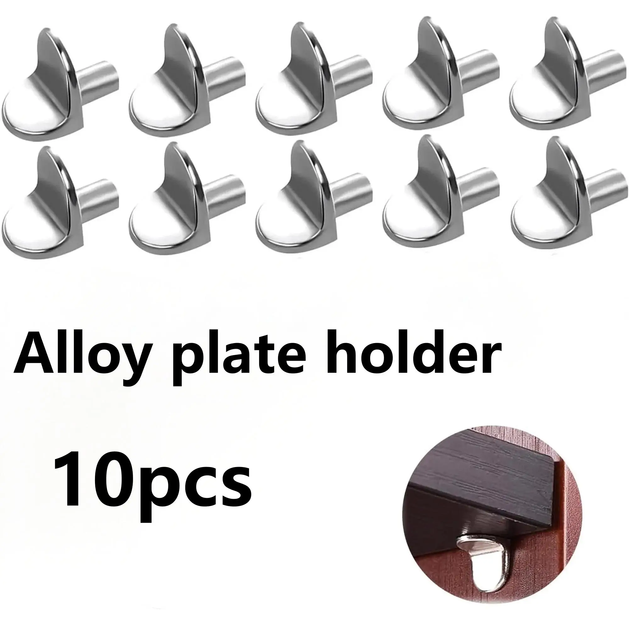 10pcs Alloy Shelf Support Pins, Metal Cabinet Shelf Pegs for Bookcases, Cabinets, Wardrobes & DIY Furniture Installation
