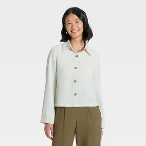 Women's Signature Crepe Shirt Jacket - A New Day