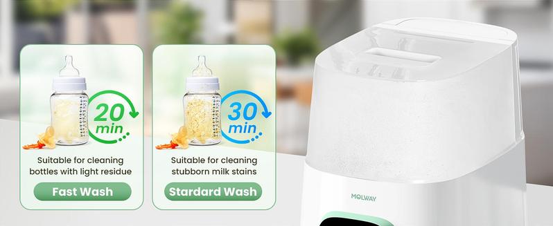 Baby Bottle Washer,Sterilizer And Dryer,Effortless All-in-One Cleaning Machine,Large Capacity for Bottles,Pump Parts & Baby Essentials, Free Your Hands And Save Time