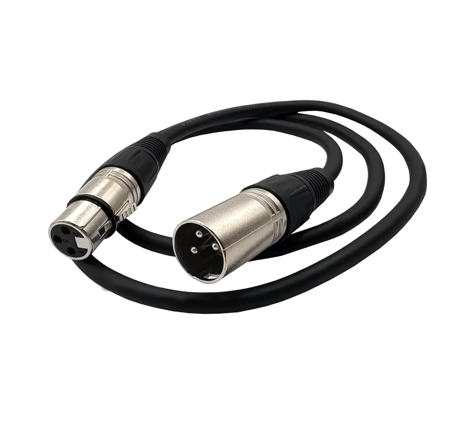 5ft All-Copper Conductor Basic XLR Microphone Cable, Black, Reliable Connectivity for Studio Speakers & PA Systems, 5 Feet
