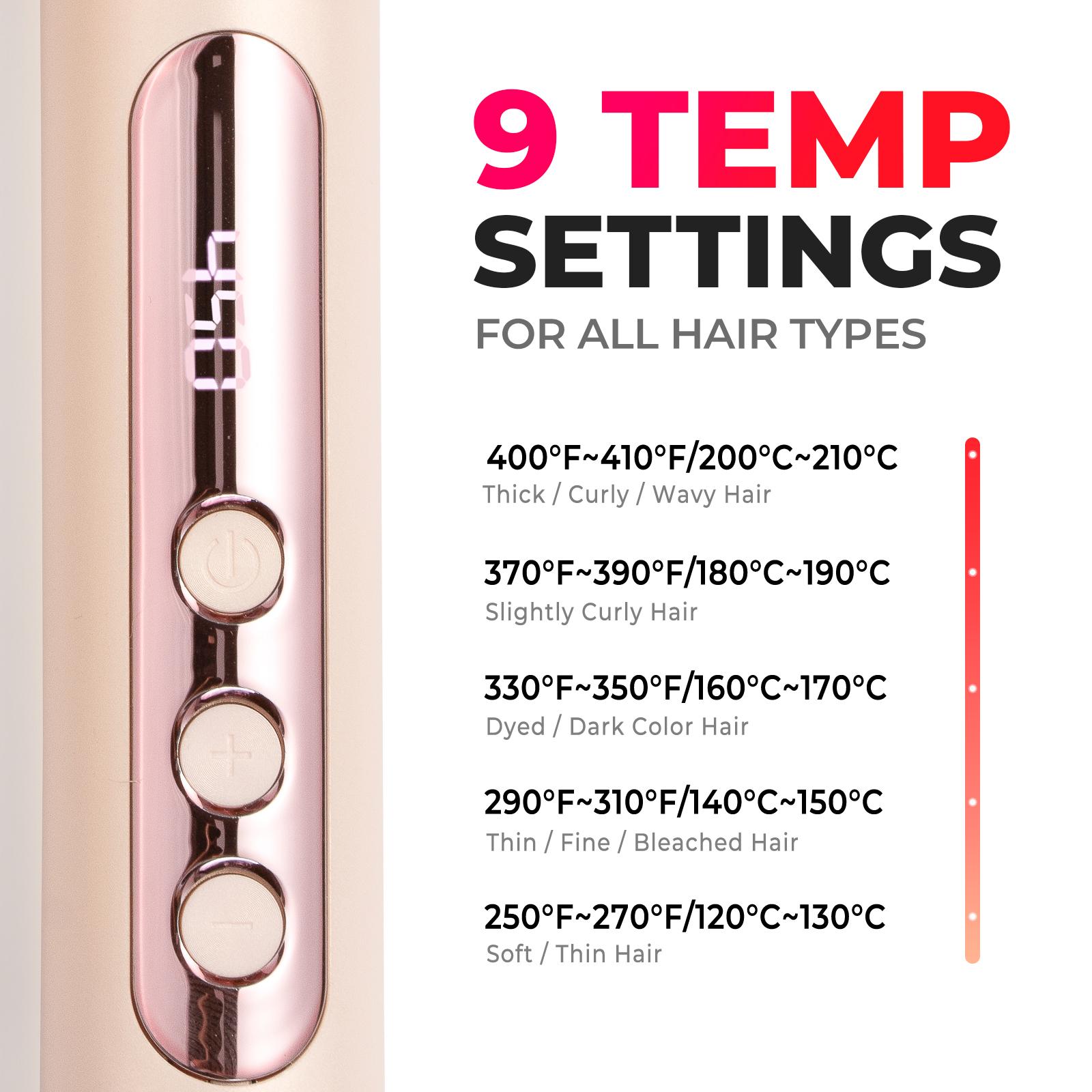 【Live only】Limit Edition-TYMO RING PLUS -Pink 2-in-1 Hair Straightener & Hairstyle Brush with Anti-Scald Shell and LED Display for All Hair Types