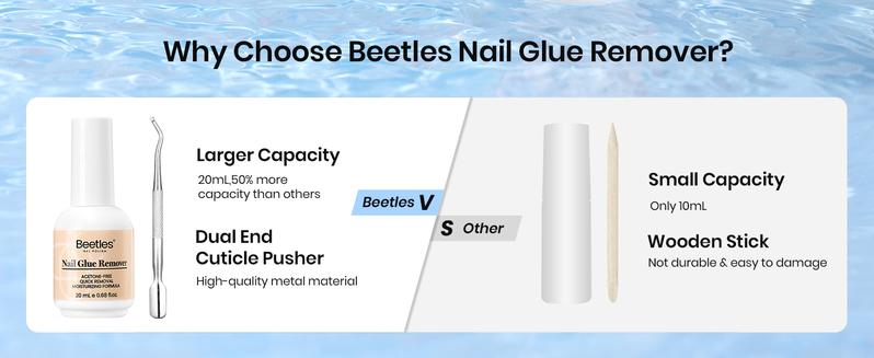 Beetles Fast Drying Nail Glue Remover, Glue for False Nails, Press on Nails Glue Remover Manicure Cosmetic Clean Flawless Fall Nail Halloween Nail Black Friday Winter Nail Christmas Gift