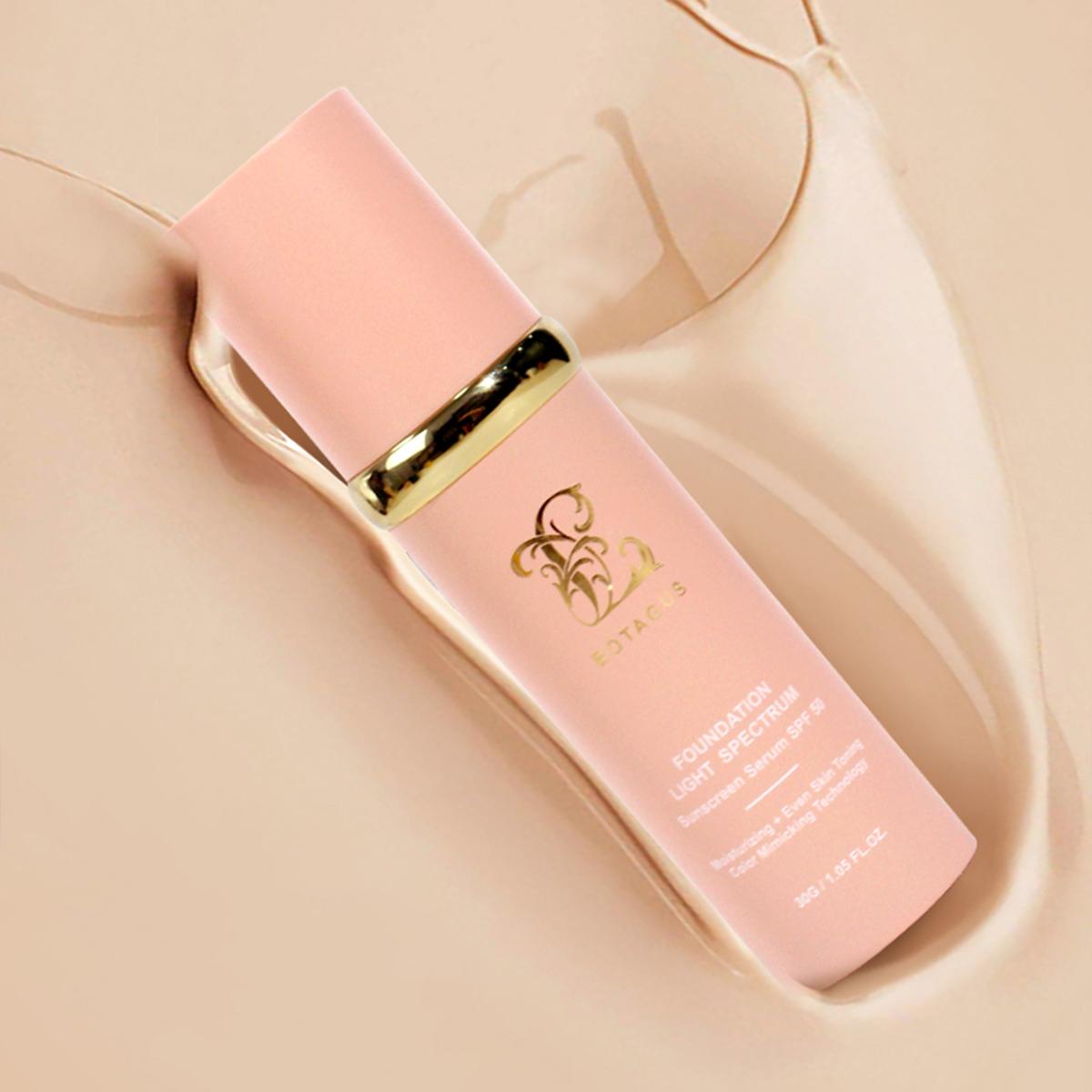 BOTAGUS Foundation 4 in 1 – Light Spectrum, SPF50 Sunscreen Protecting from Sun; Flawless Concealer Coverage for Even Skin Toning; Moisturizing Lightweight Longwear Makeup for Gym, Sports, Dancing; Color Mimicking Technology, Daily Nourishing Blemish Care